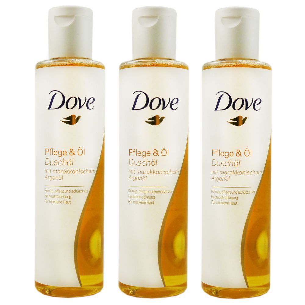 Dove 3 x 200ml Duschöl Pflege & Öl Set bei Riemax