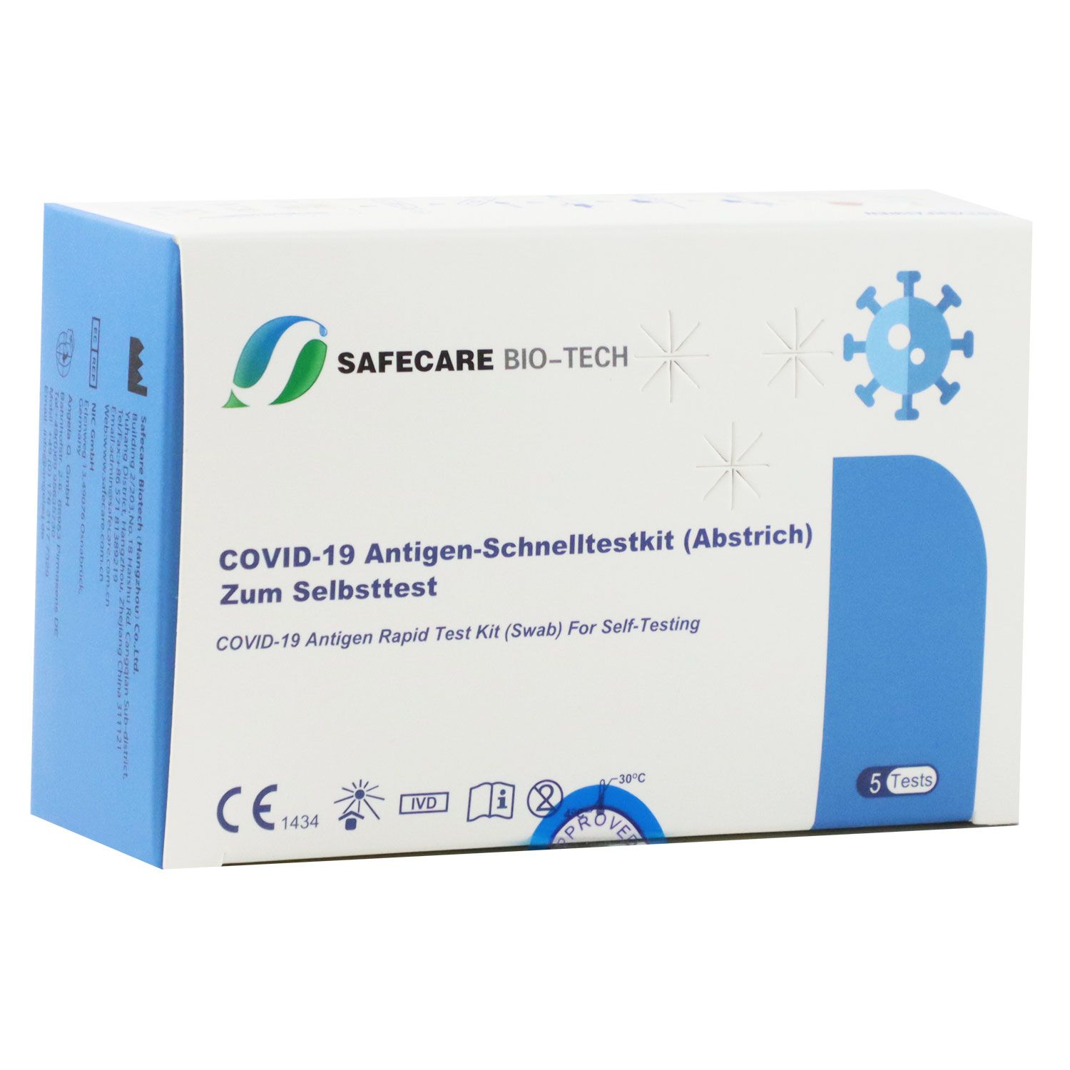 5er Safecare Covid19 Antigen Schnelltest Laientest BfA