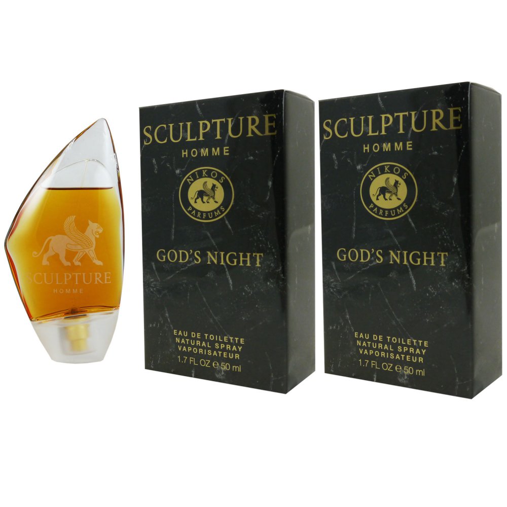 Nikos Sculpture Homme Gods Night 2 x 50 ml Eau de Toilette EDT Set