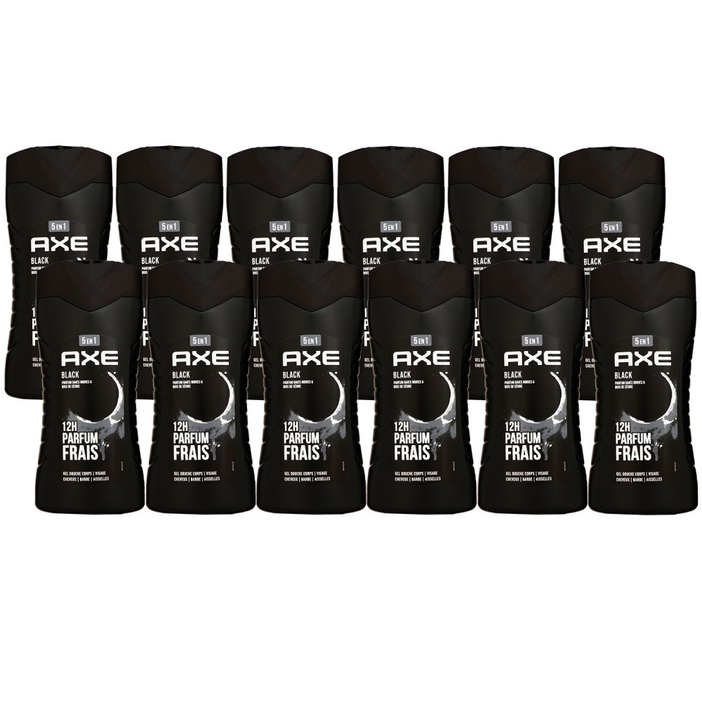 Axe Black 12 x 250 ml Shower Gel Duschgel Showergel Set --> Riemax