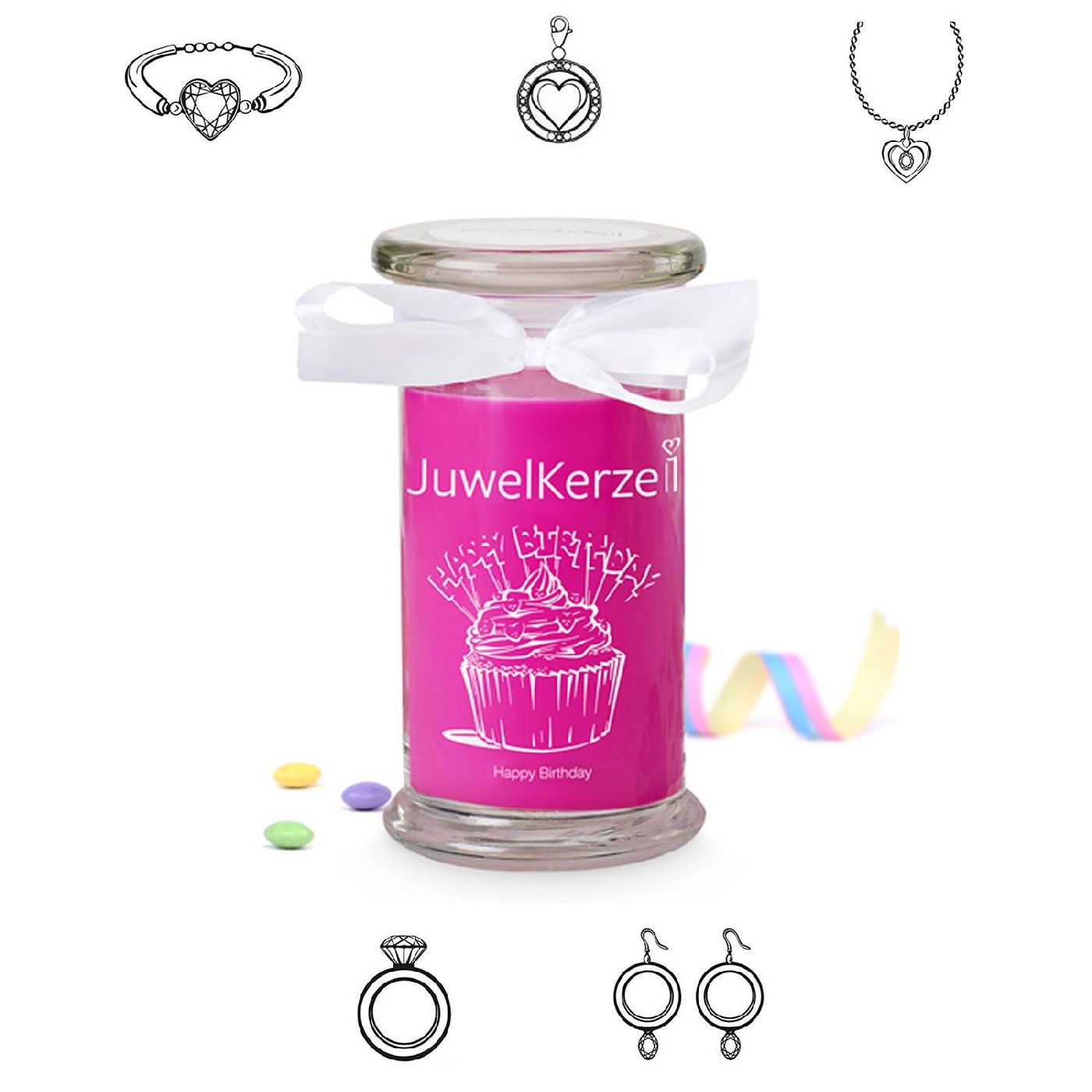 Juwelkerze Happy Birthday Classic Edition