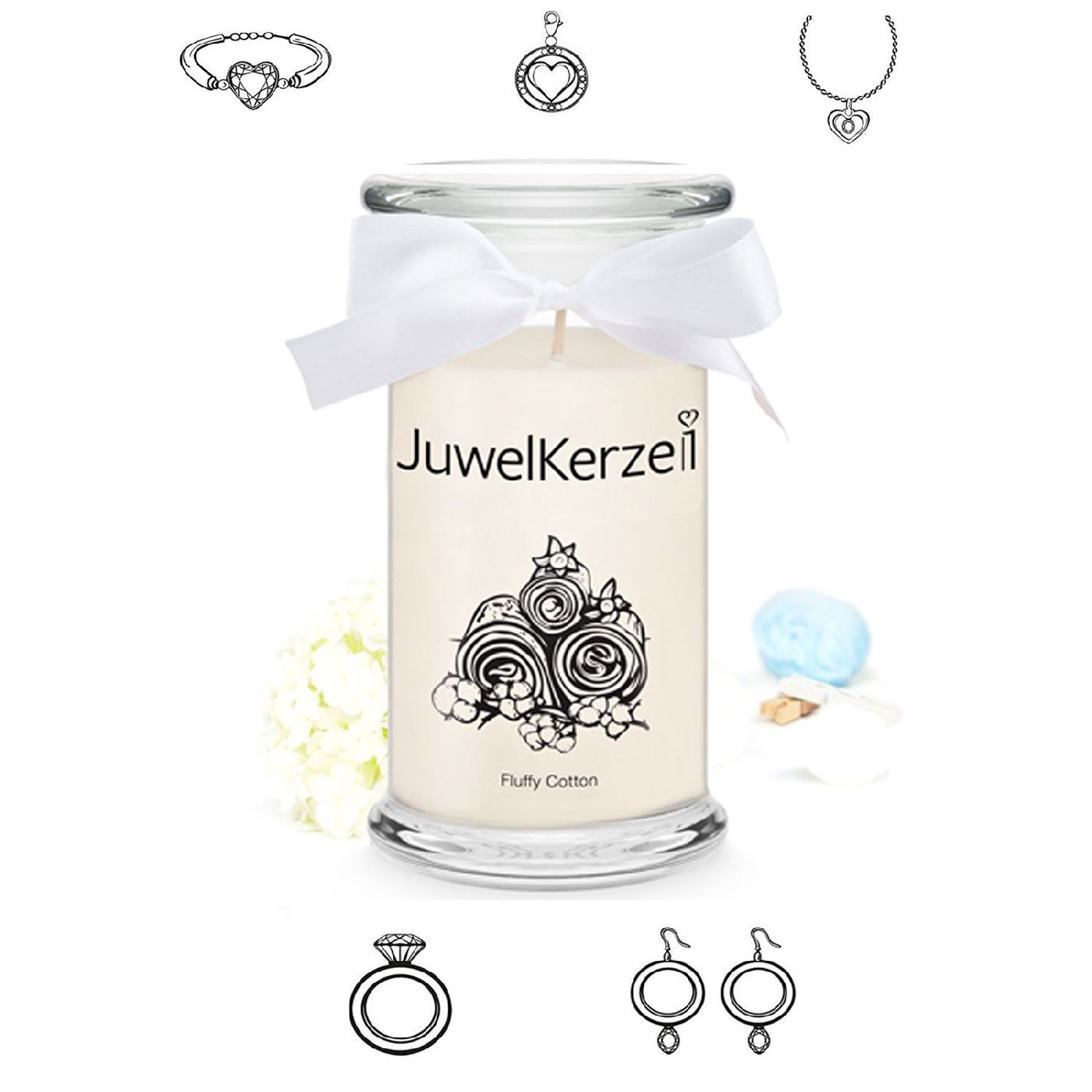 Juwelkerze Fluffy Cotton Classic Edition
