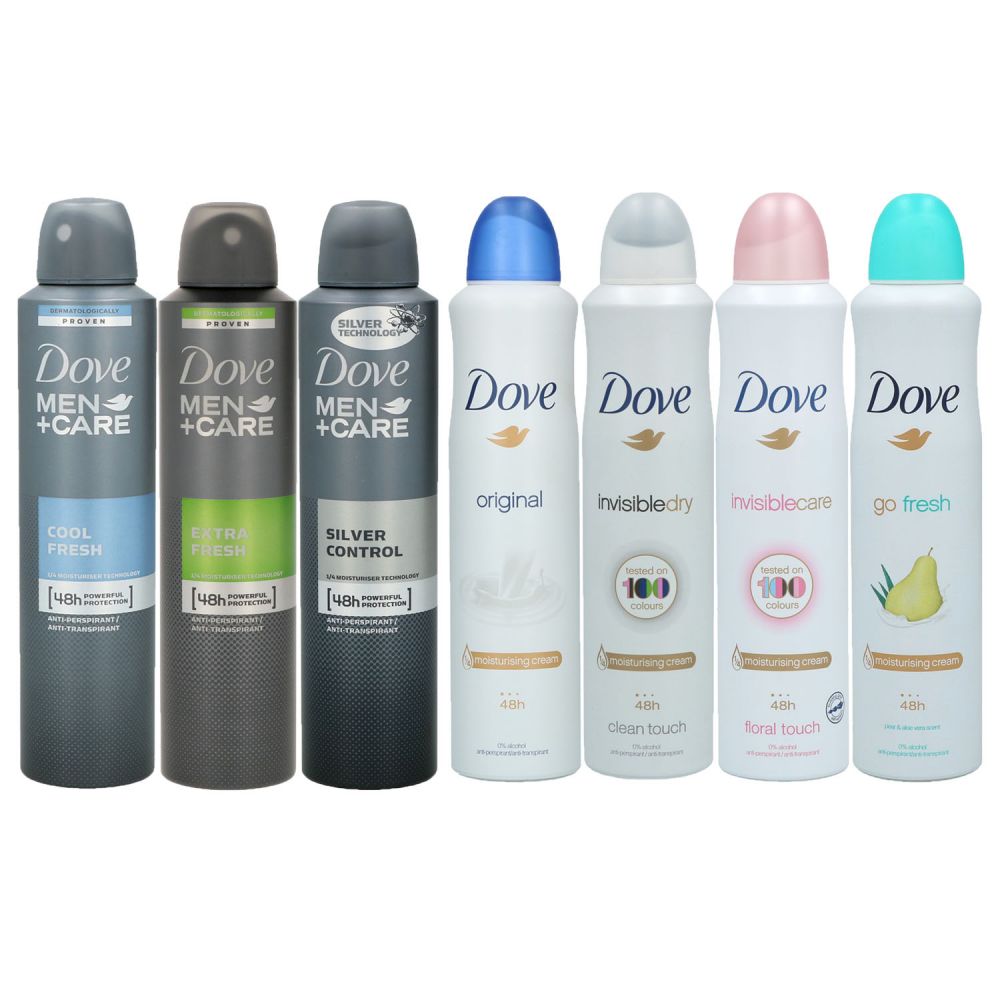 Dove Deospray Woman oder Men 6 x 250 ml