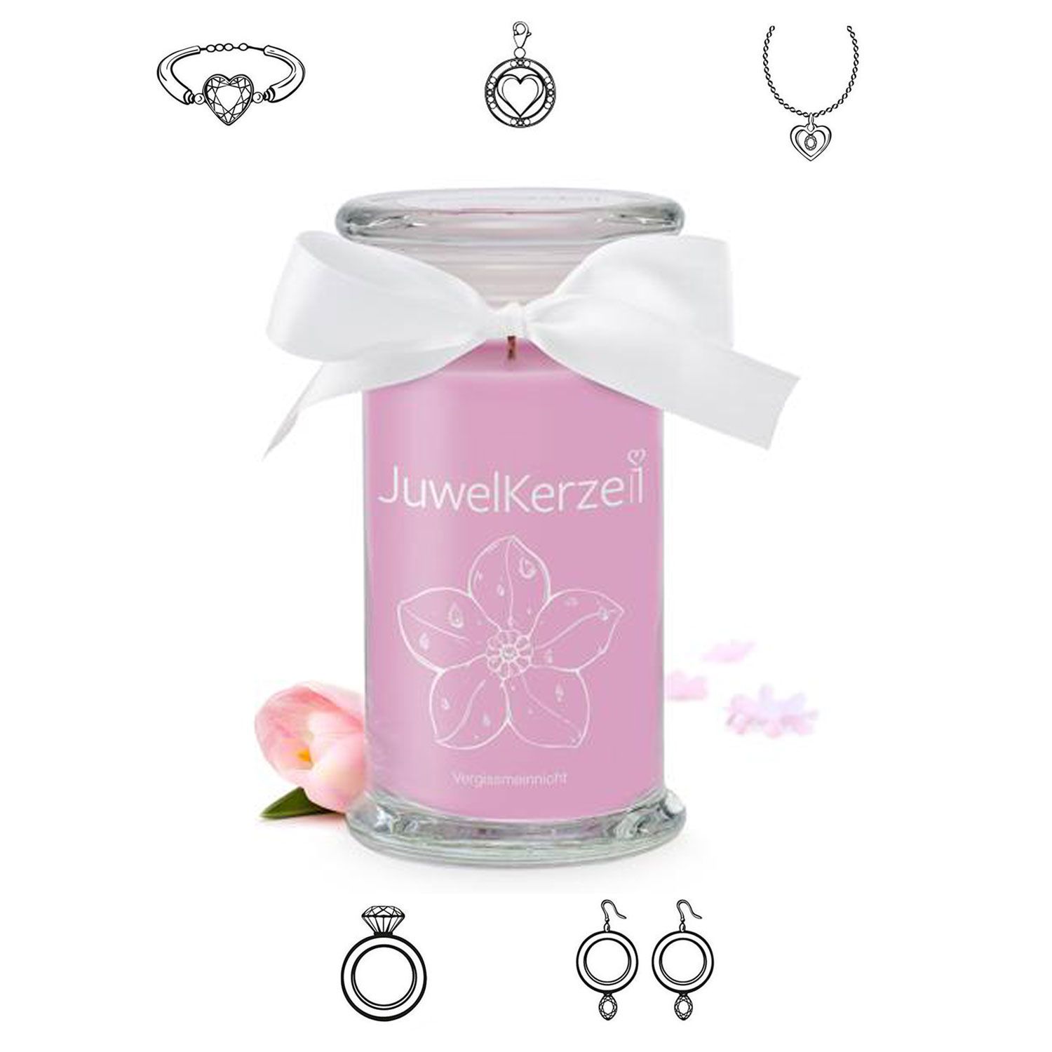 Juwelkerze Forget Me Not