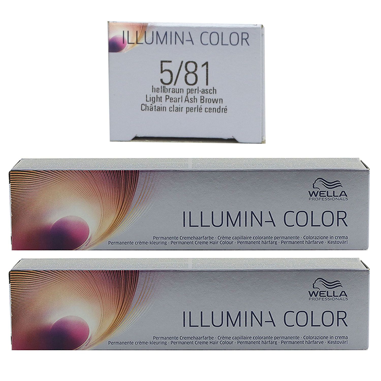 Wella Illumina x 60 ml 5/81 hellbraun perl asch Set --> Riemax