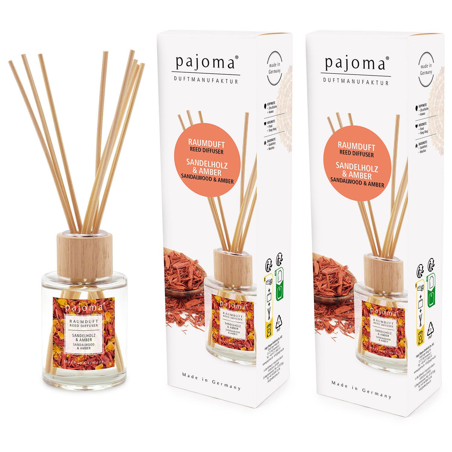 Homéa Teelichter Set – 12 Stück, Duft Sandelholz, Brenndauer Ca. 3 Stunden