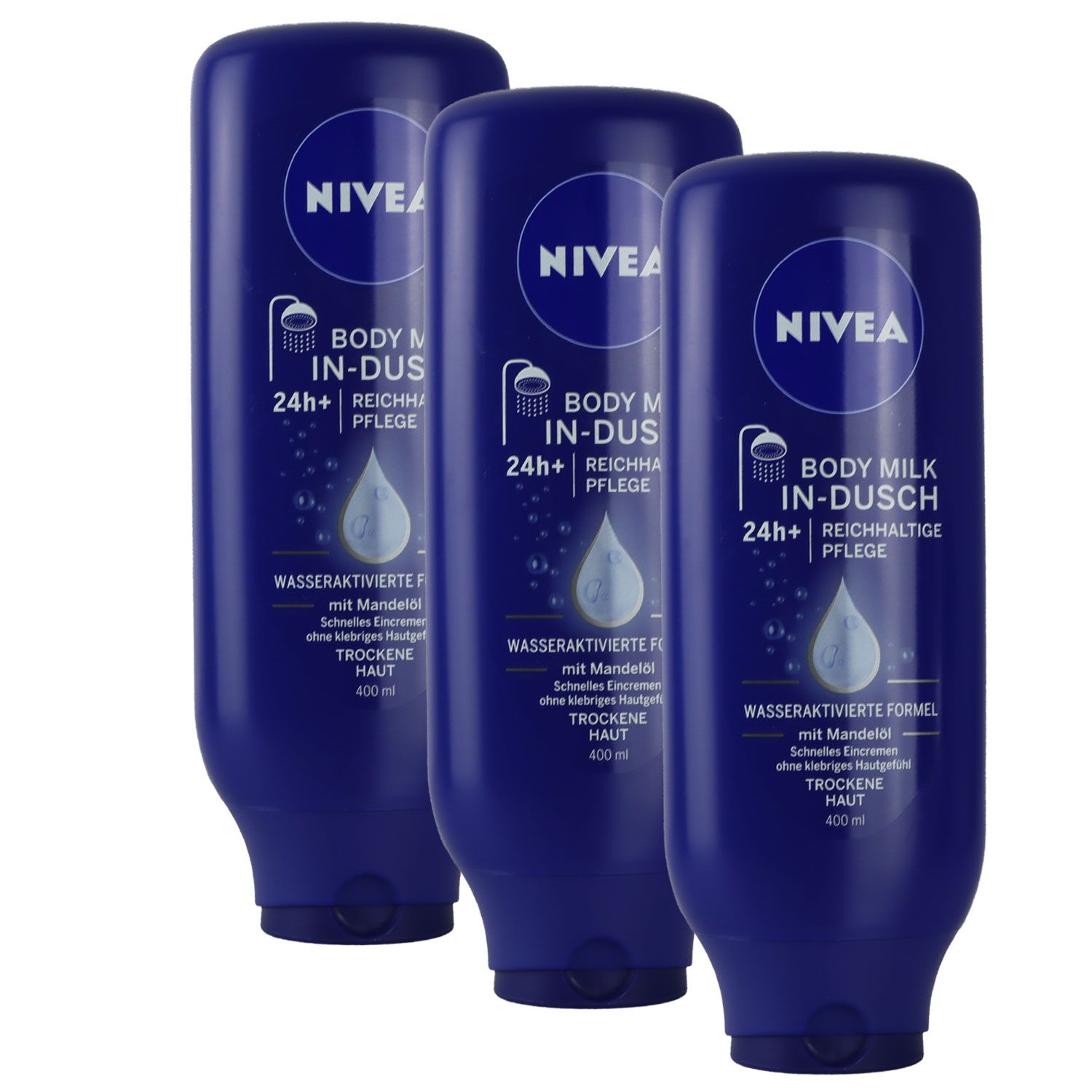 Nivea In Dusch 3 x 400 ml Body Milk Set bei Riemax