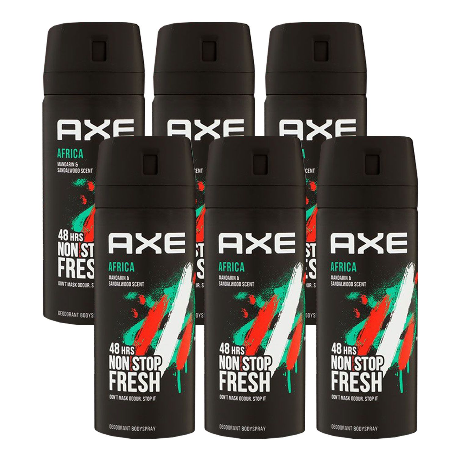 Axe Africa 6 x 150 ml Deodorant Deospray Deo Spray Set neues Design --> Riemax