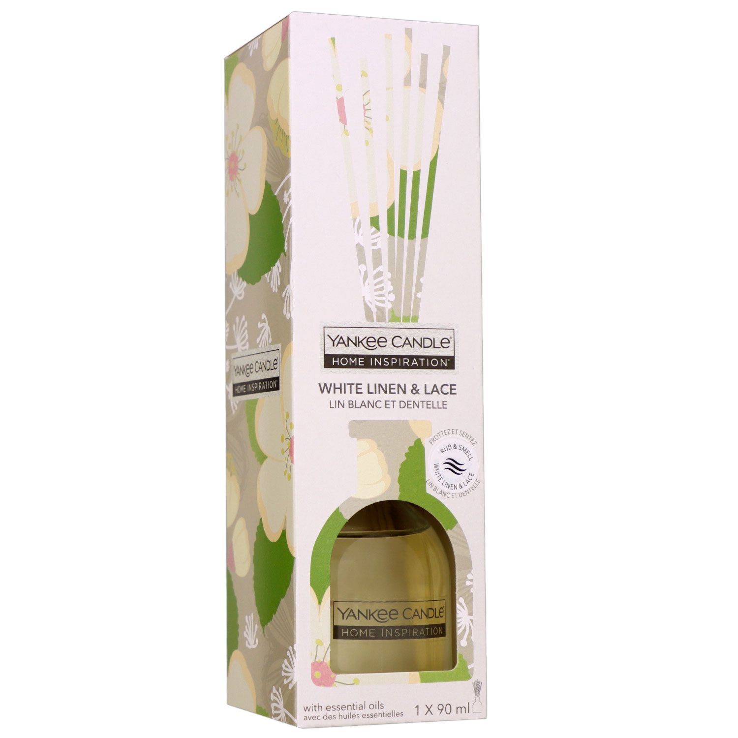 Yankee Candle Home Inspiration Reed Diffuser Raumduft 90 ml White Linen & Lace --> Riemax