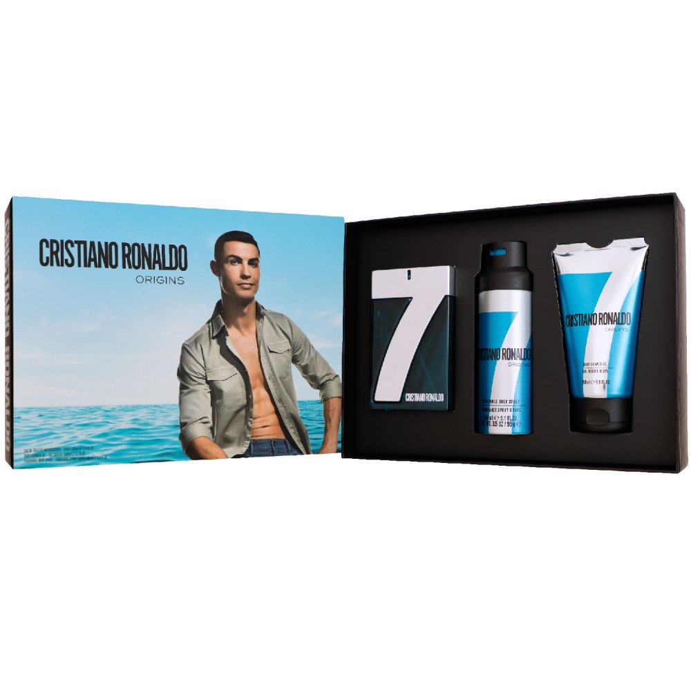 Cristiano Ronaldo Origins Set 100 ml EDT & 150 ml Showergel & 150 ml Deospray --> Riemax
