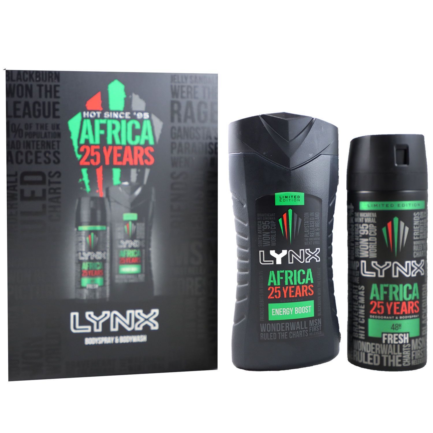 Axe Lynx Africa 25 Years Limited Edition Set 150 ml Deospray & 250 ml