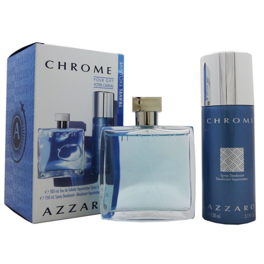 Azzaro Chrome Set 100 ml EDT & 150 ml Deospray Deodorant bei Riemax