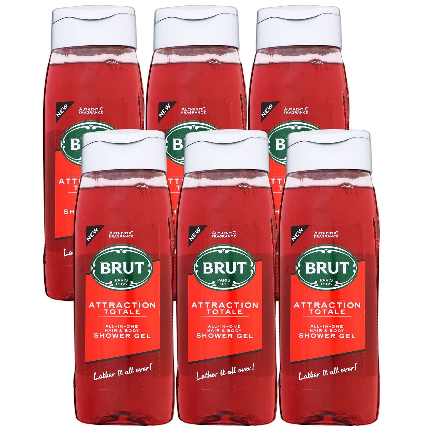 Brut Attraction Totale 6 x 500 ml Showergel bei Riemax