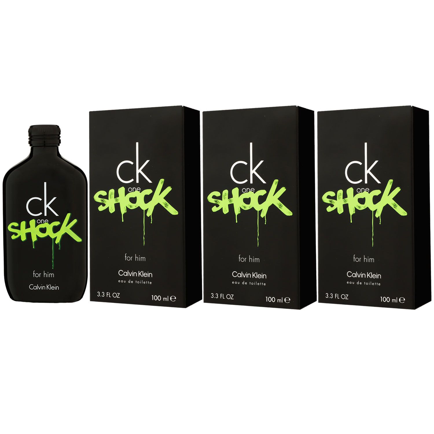 Calvin Klein CK One Shock for Him 3 x 100 ml EDT Set bei Riemax