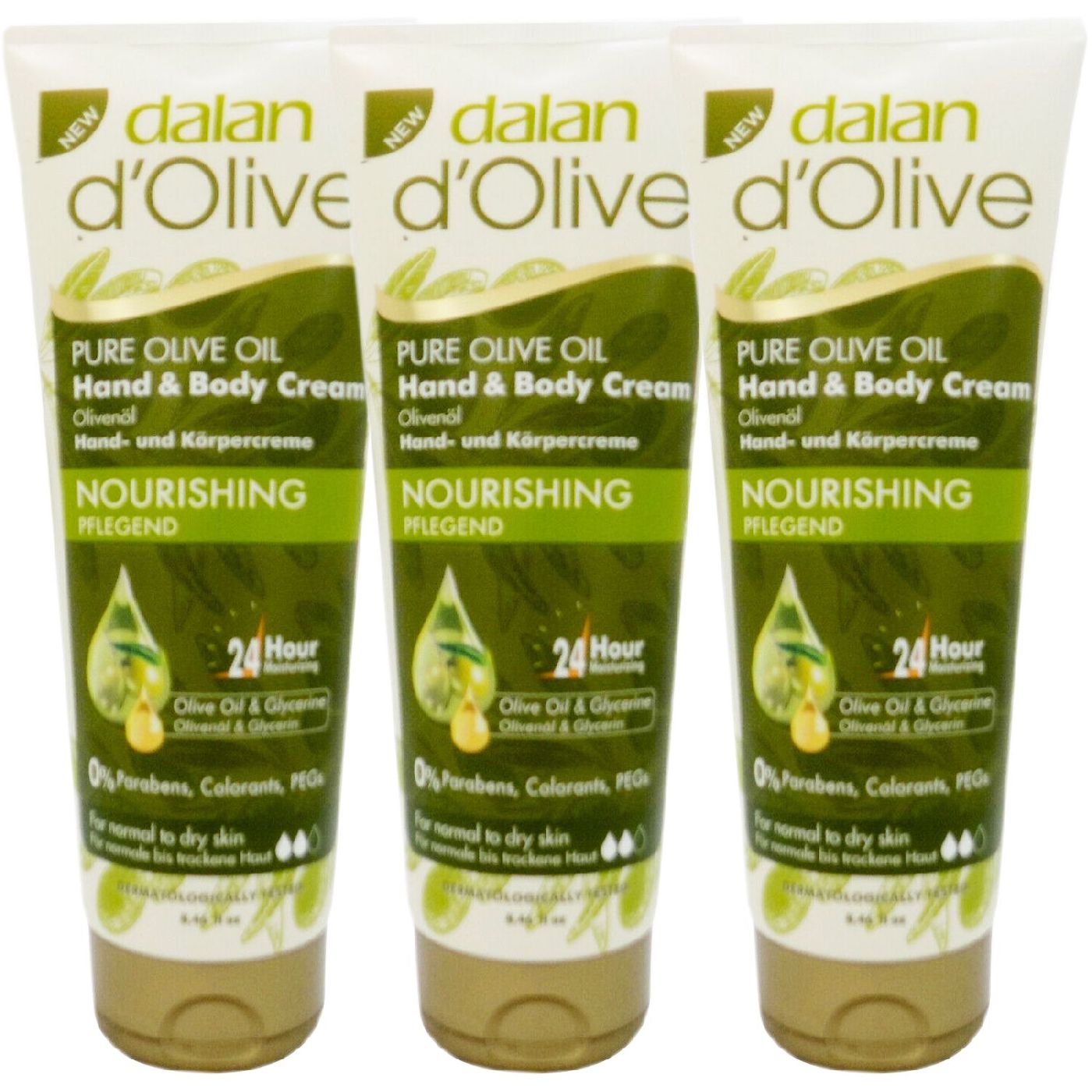 Dalan D Olive Pure Olive Oil Hand & Body Cream 3x250 ml Nourishing