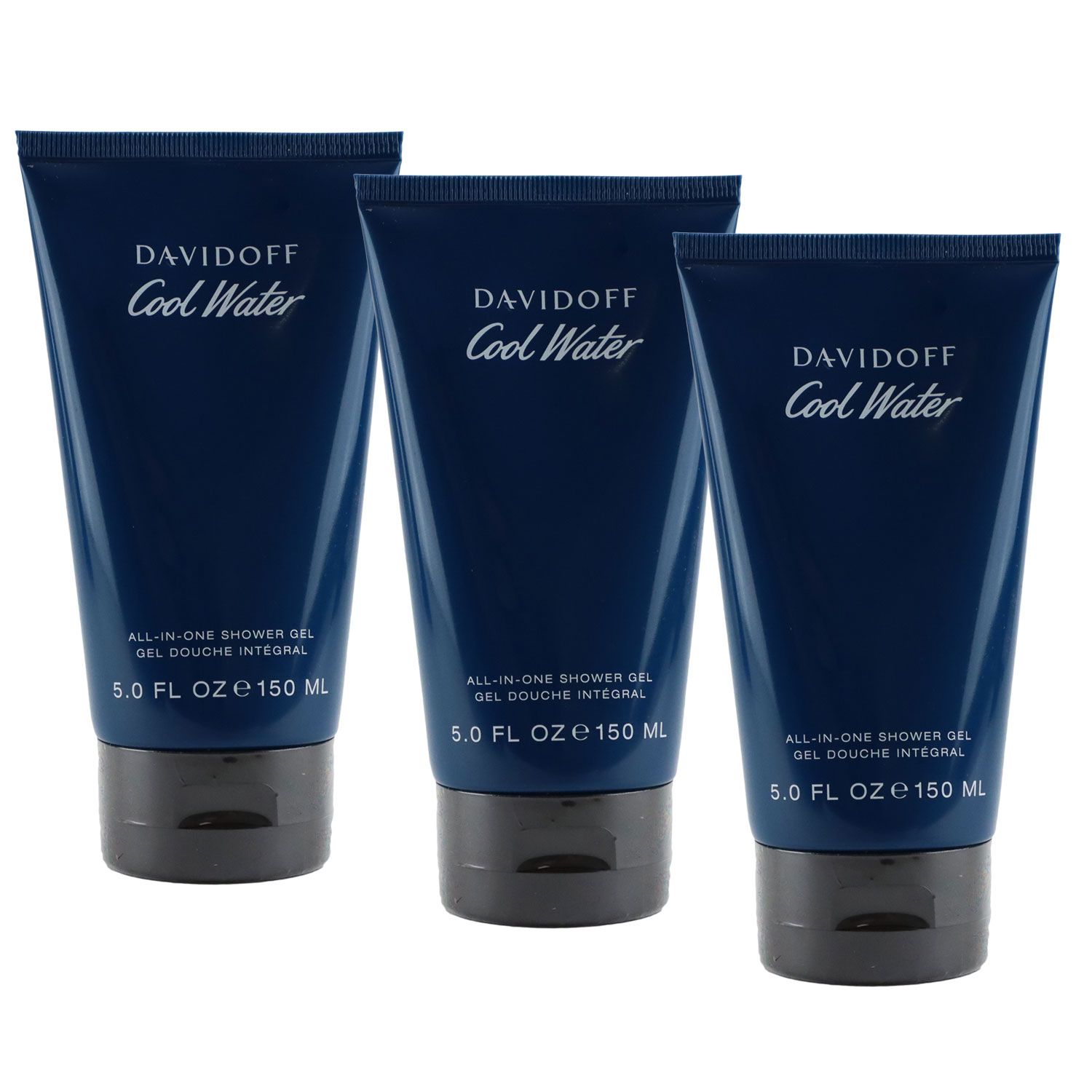 Davidoff Cool Water Man 3 x 150 ml All in One Shower Gel Set bei Riemax