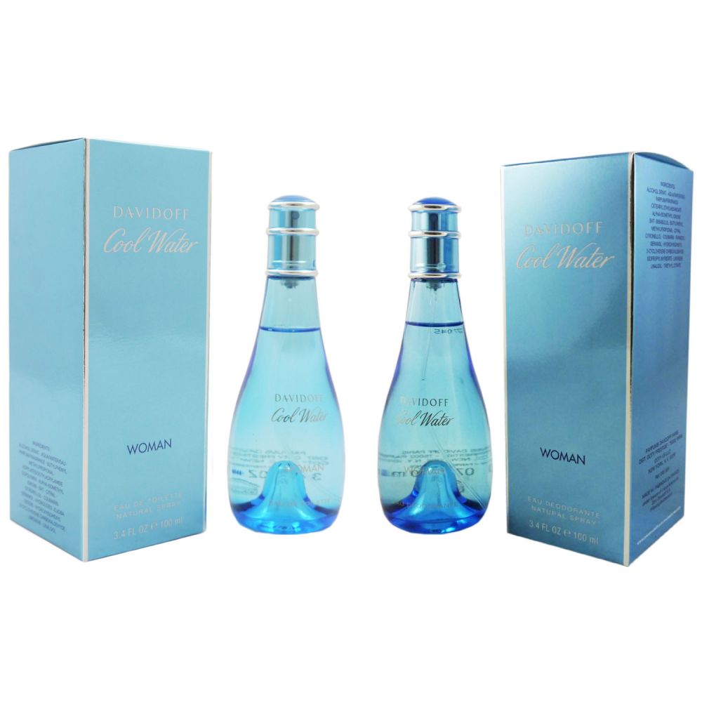 Davidoff Cool Water Woman Women 100ml Eau de Toilette EDT & 100ml