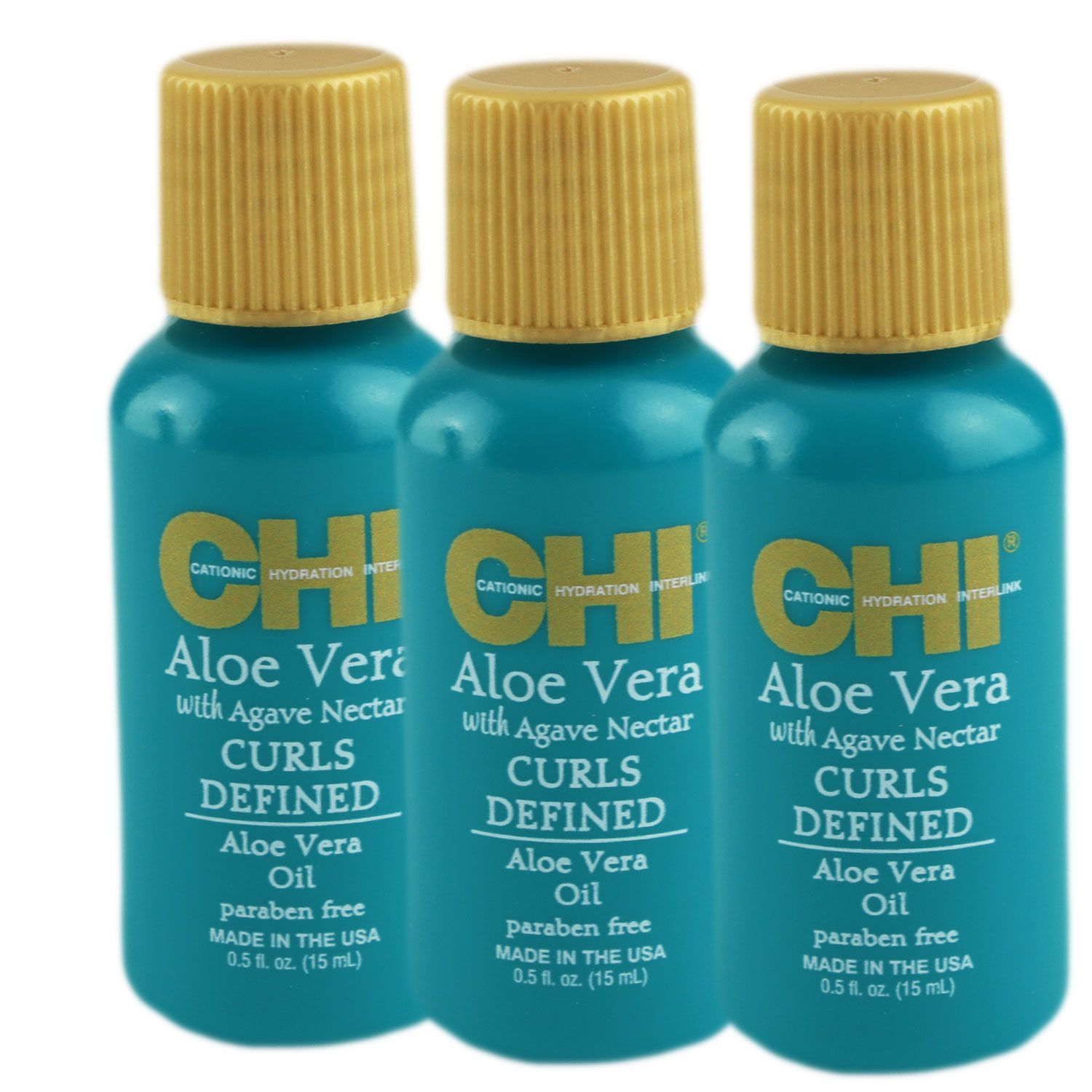 Chi Farouk Aloe Vera with Agave Nectar Curls Defined Oil 3x15ml bei Riemax