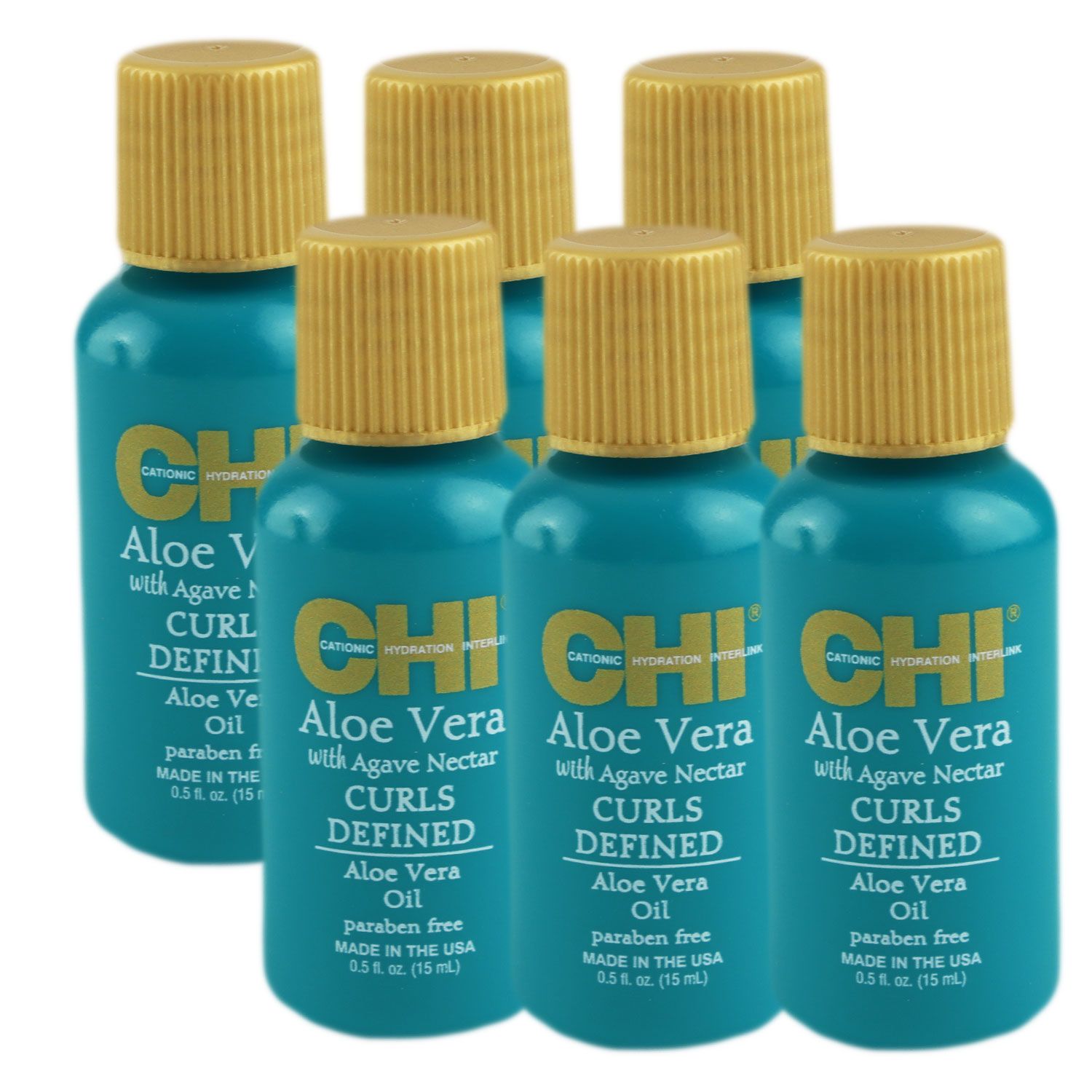 Chi Farouk Aloe Vera with Agave Nectar Curls Defined Oil 6x15ml bei Riemax