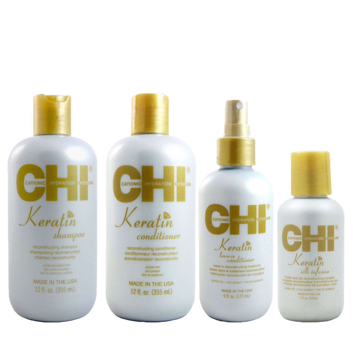 Farouk Chi Keratin Shampoo & Conditioner & Leave in & Silk Infusion bei