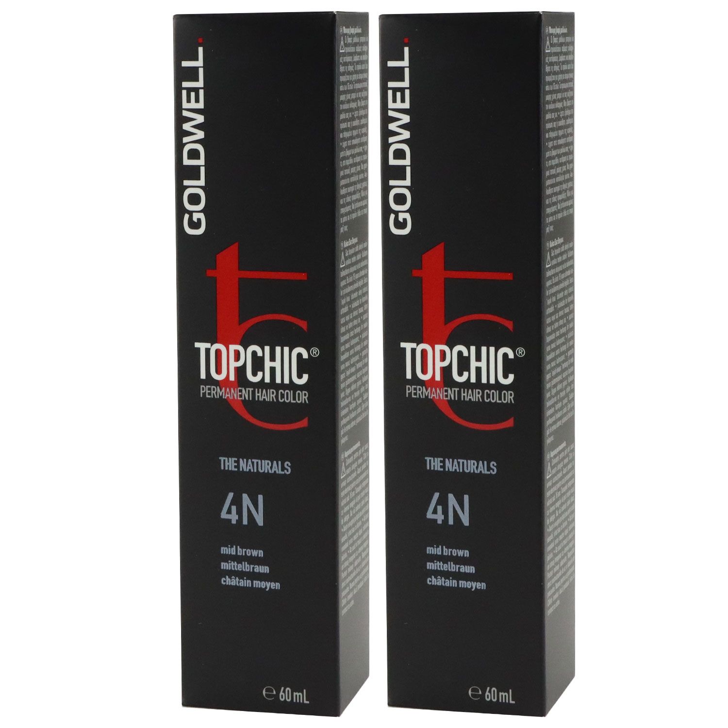 Goldwell Topchic 2 x 60 ml Tube Oxidative Haarfarbe 4N Set bei Riemax