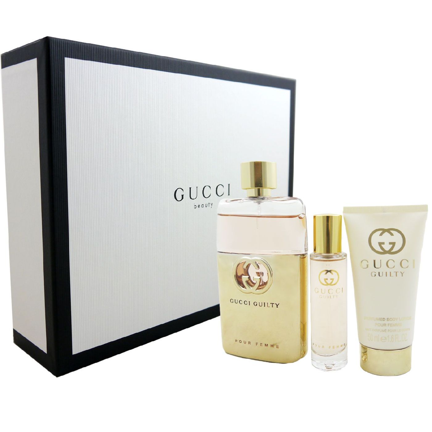 Gucci Guilty pour Femme Set 90ml EDP & 15ml EDP & 50ml BL bei Riemax