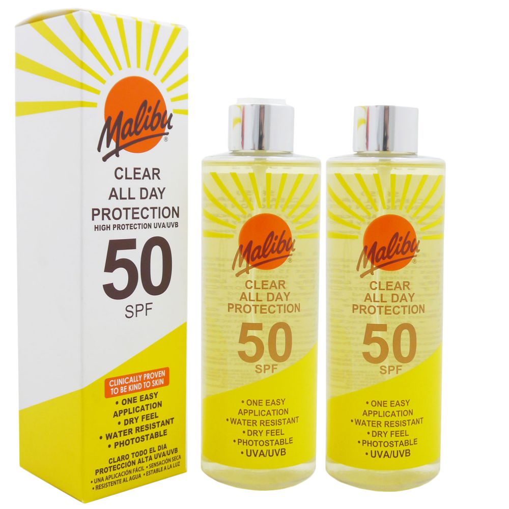 Malibu All Day Clear Protection Spray SPF 50 2x250ml Set bei Riemax