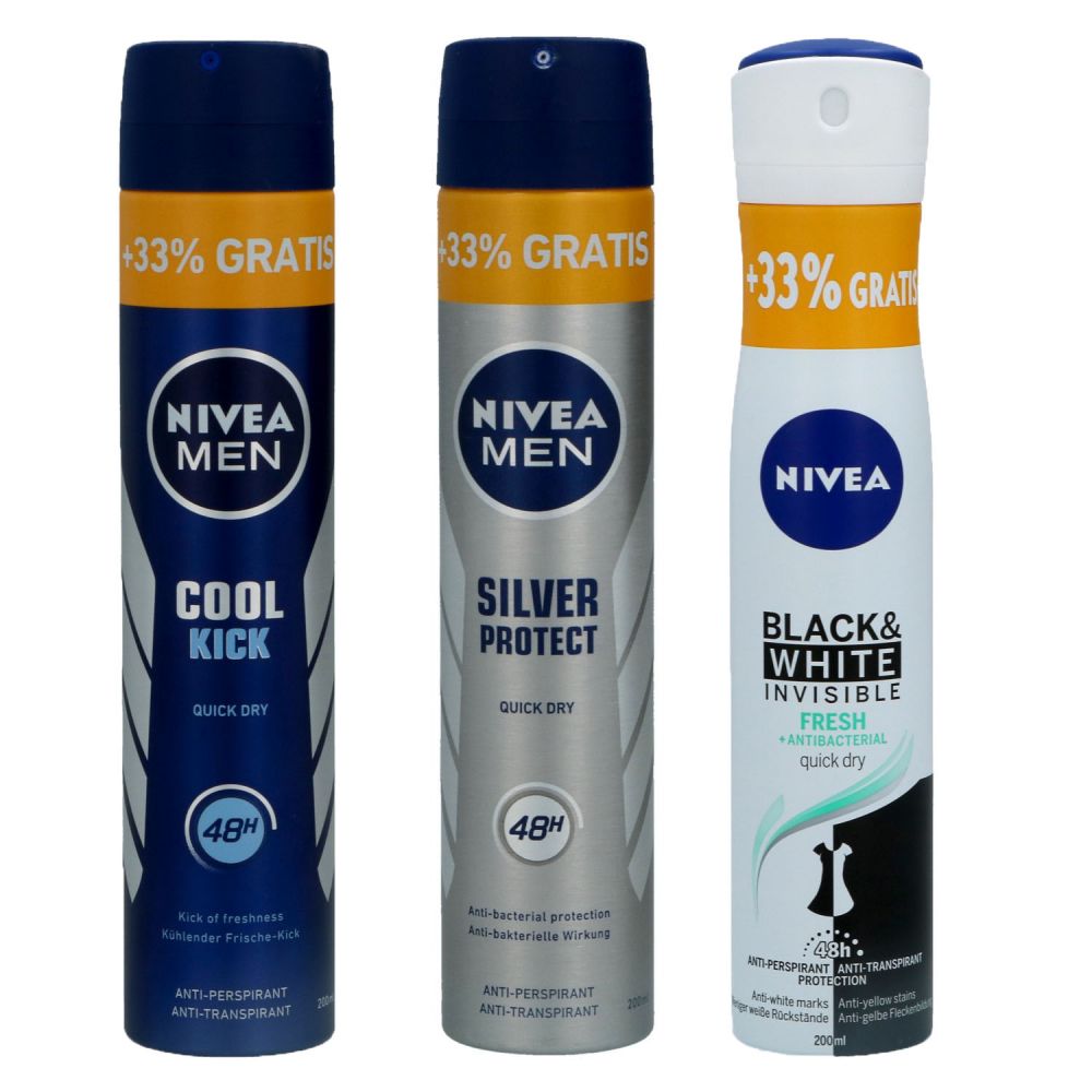 Nivea Deo Spray 6 x 200 ml Deospray verschiedene Sorten bei Riemax