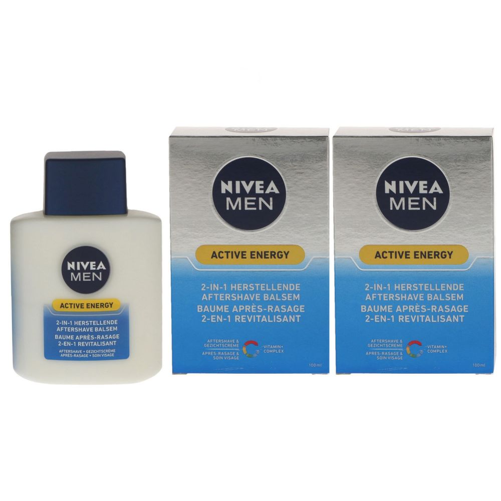 Nivea Men Active Energy 2in1 2 x 100 ml After Shave Balm bei Riemax