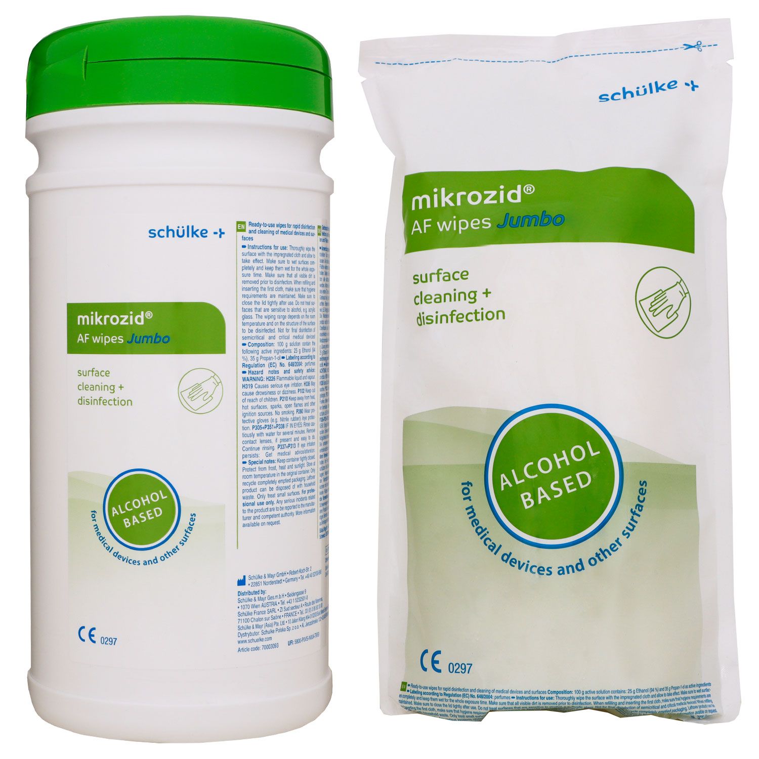 Schülke mikrozid AF wipes Jumbo Dose Desinfektionstücher 220 Stück ...
