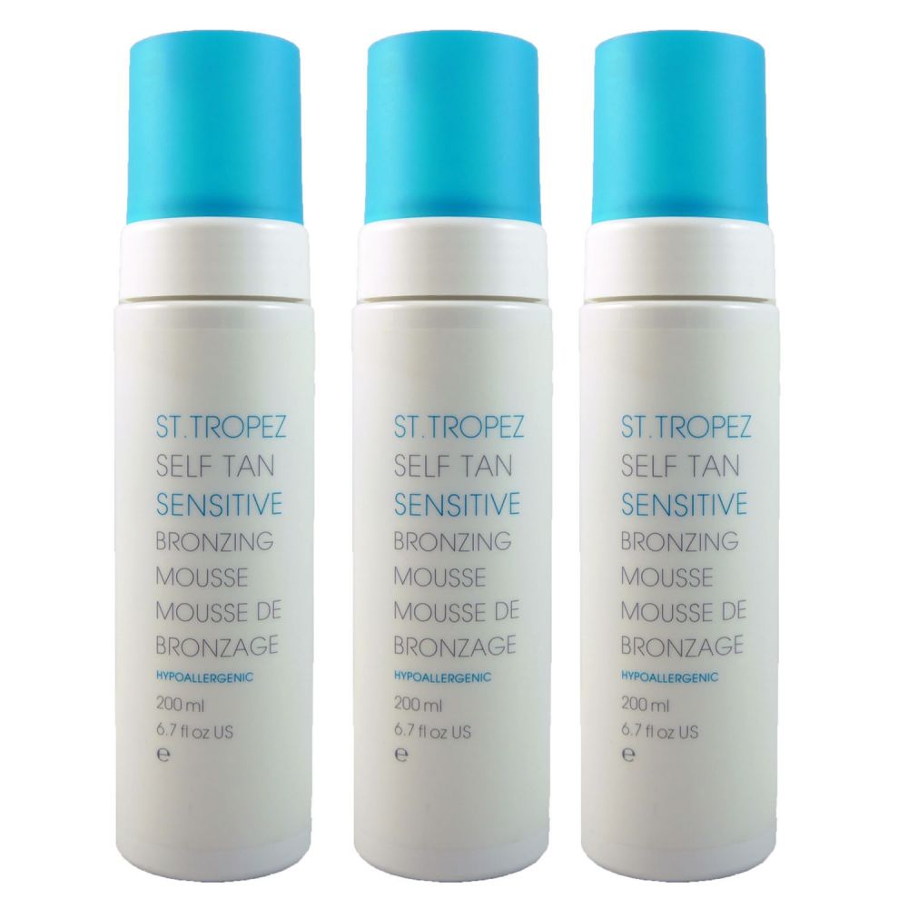 St Tropez Self Tan Sensitive Bronzing Mousse 3 x 200 ml Set bei Riemax