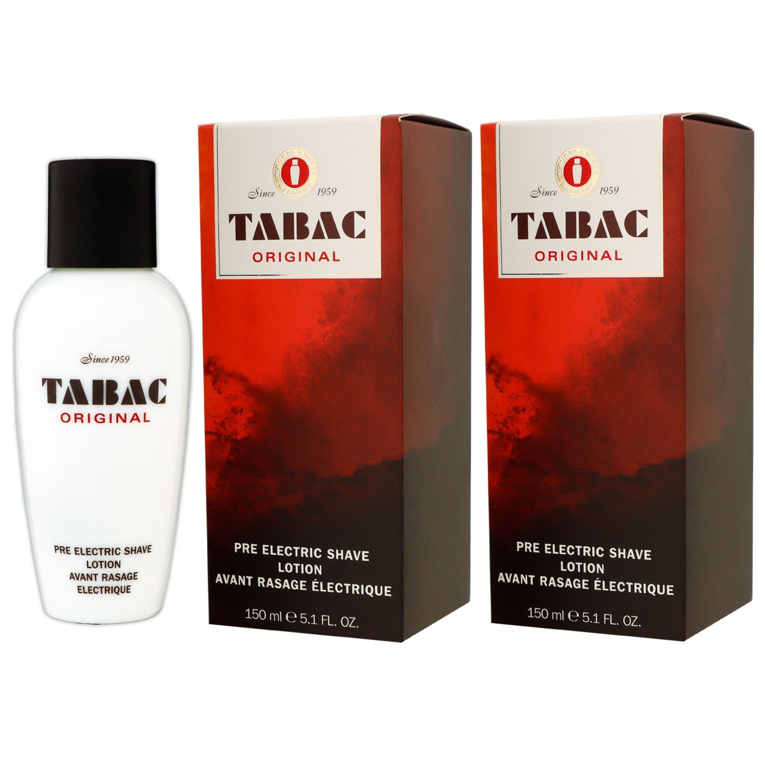 Tabac Original 2 x 150 ml Pre Electric Shave Lotion Set bei Riemax