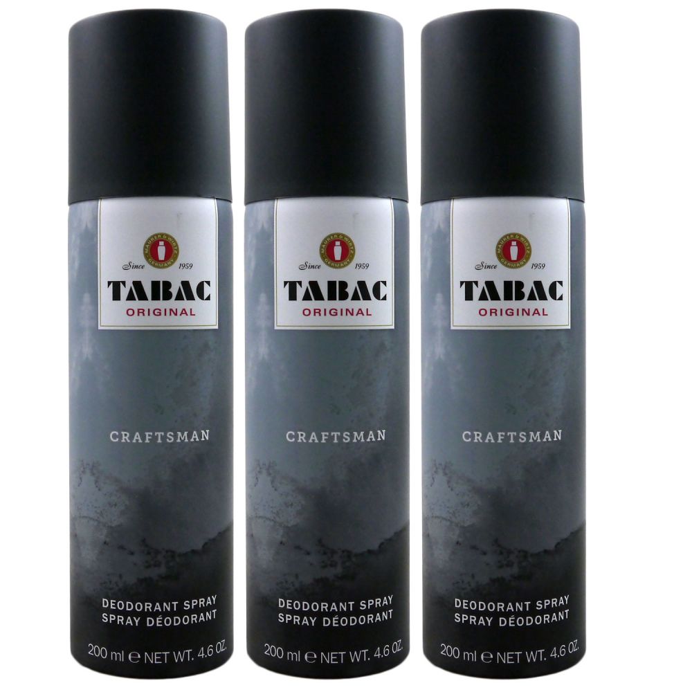 Tabac Original Craftsman 3x200ml Deospray Deodorant Set bei Riemax