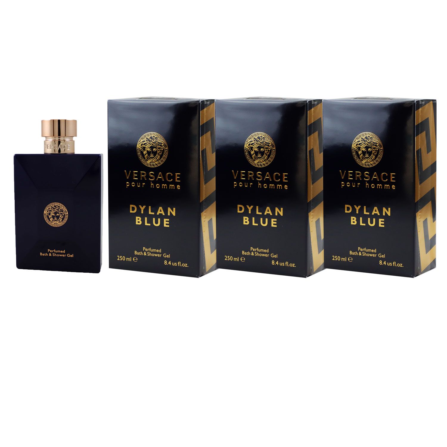 Versace pour Homme Dylan Blue 3x250ml Bath & Showergel Set bei Riemax