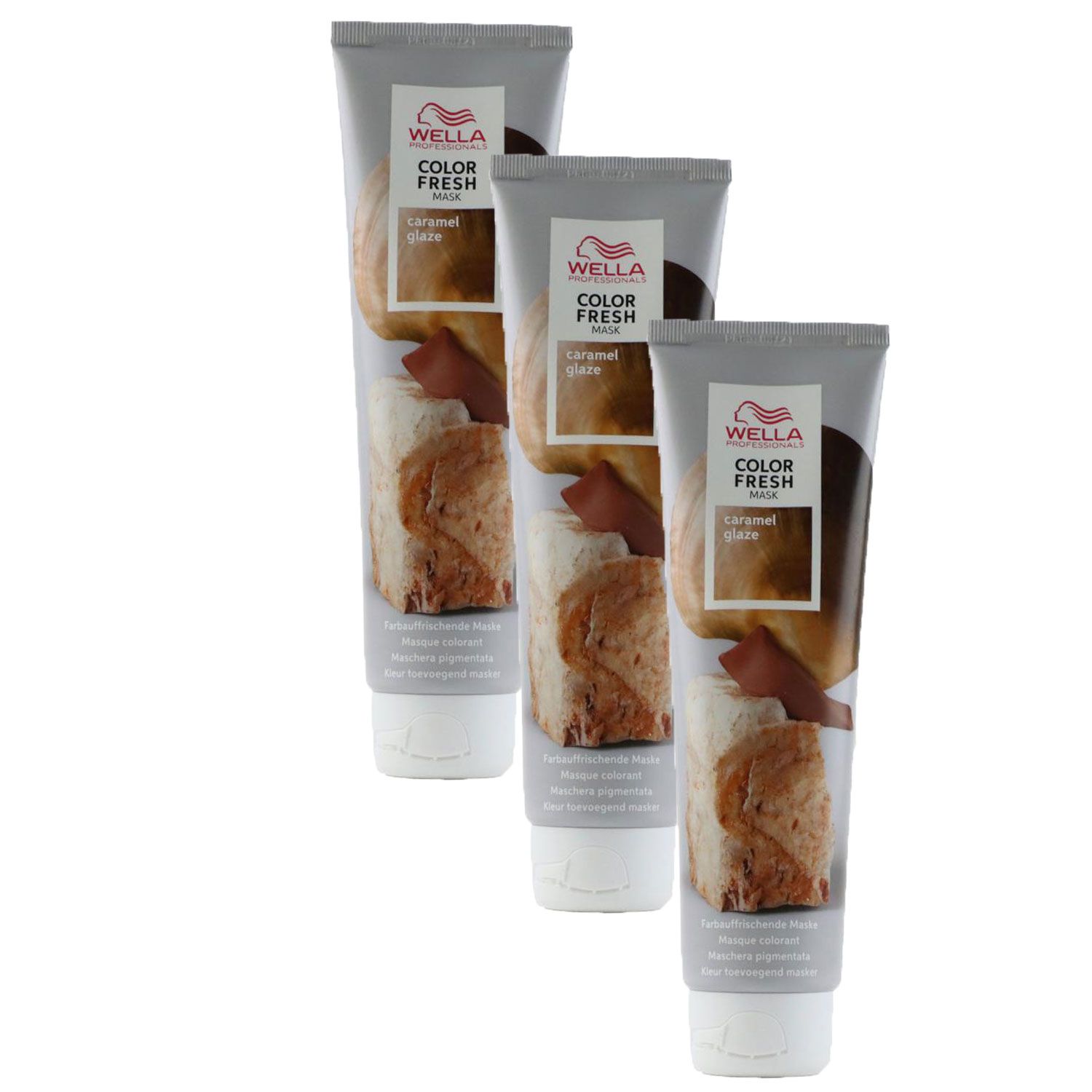 Wella Color Fresh Mask 3x150ml Farbmaske Caramel Glaze Set bei Riemax