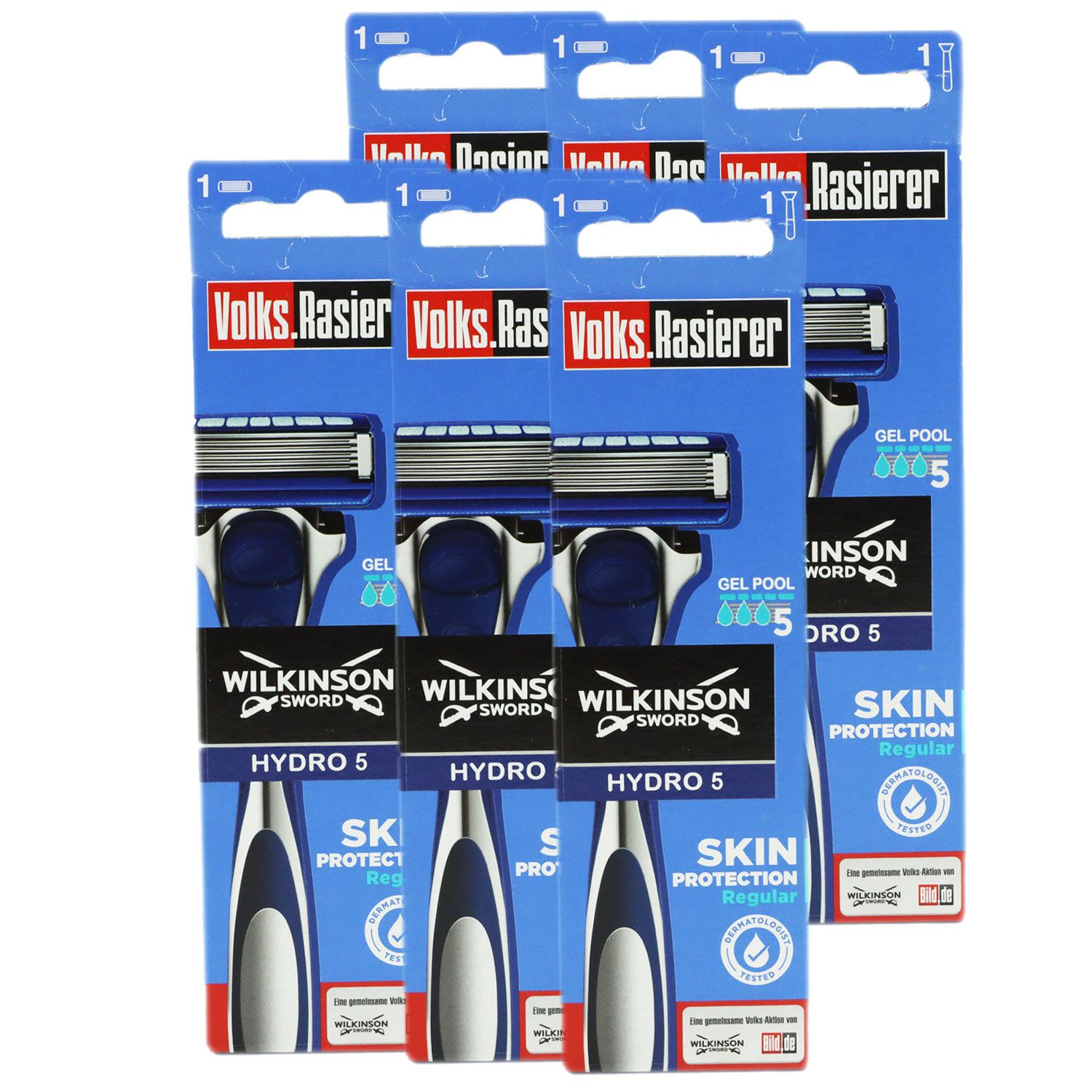 Wilkinson Sword Hydro 5 Skin Protection Regular 6 x 1 Rasierstab + 1 ...