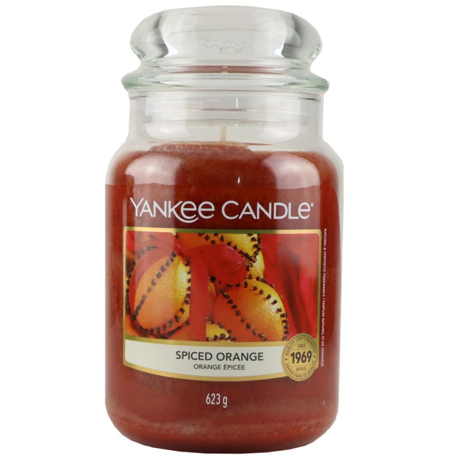 Yankee Candle Duftkerze Spiced Orange im Glas Jar 623 g