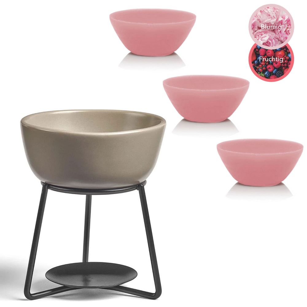 Yankee Candle Pink Sands Wax Melts 3er Duftset & Wax Wärmer Pure