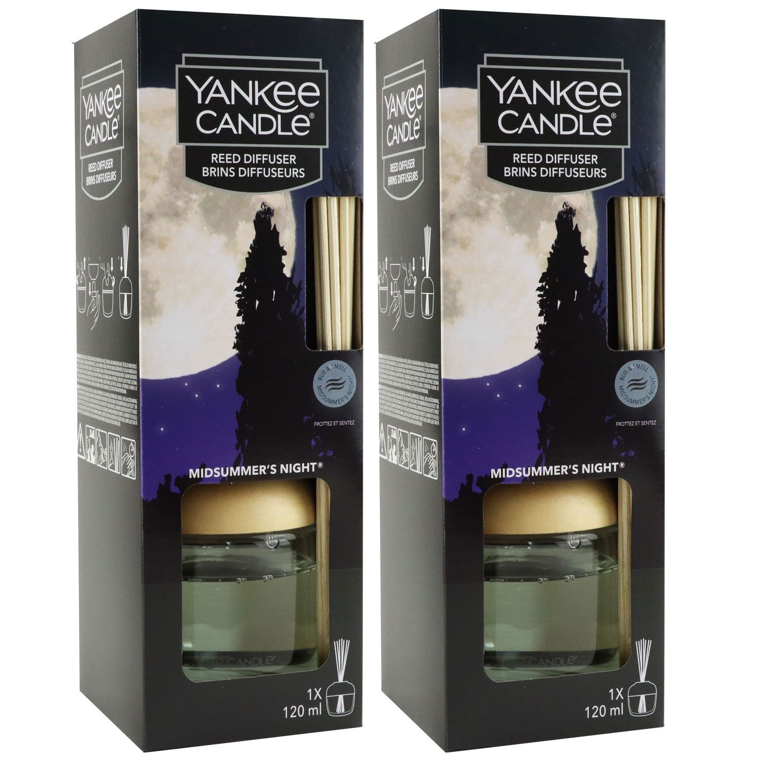 Yankee Candle Reed Diffuser 2 x 120 ml Midsummers Night Set bei Riemax