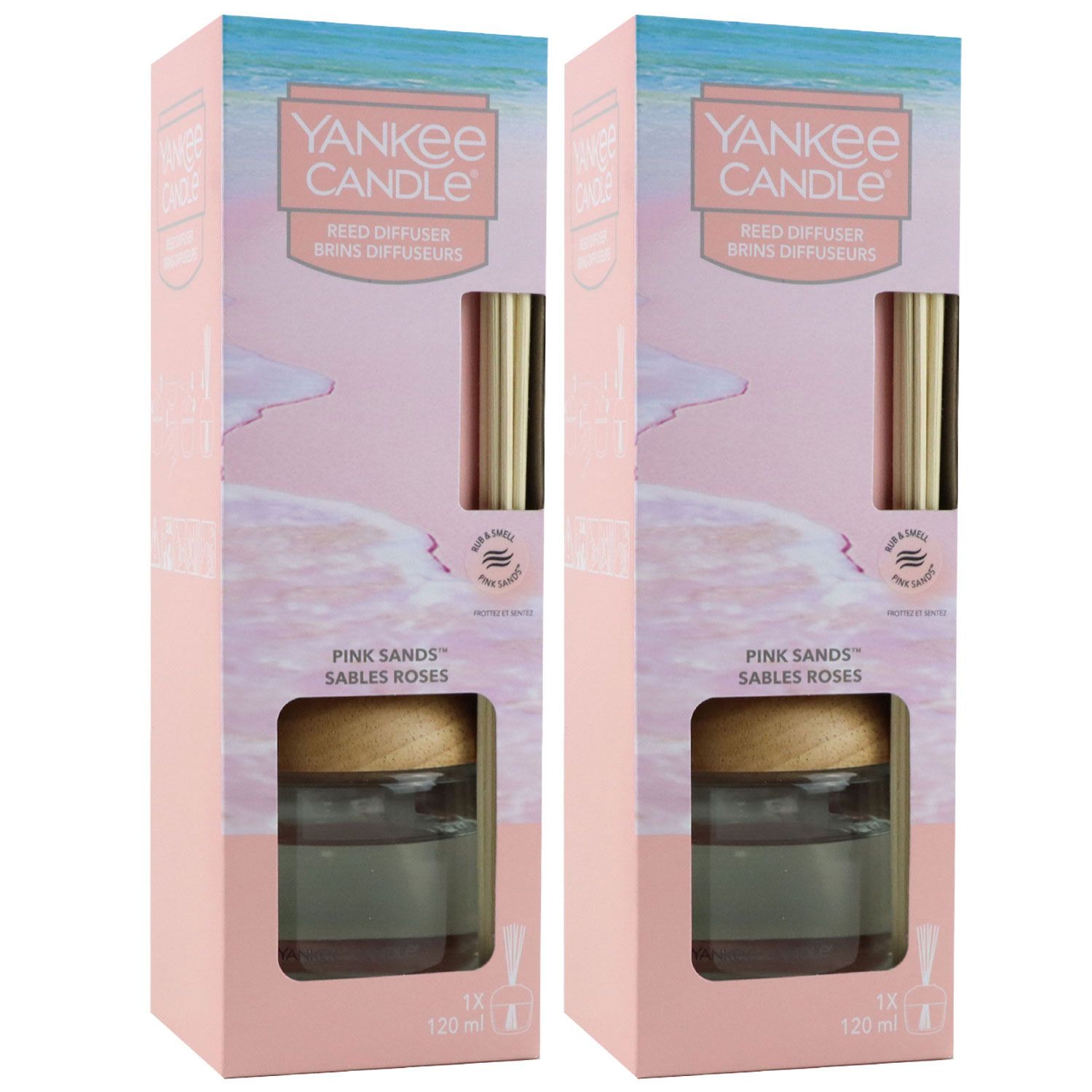 Yankee Candle Reed Diffuser Raumduft 2 x 120 ml Pink Sands bei Riemax