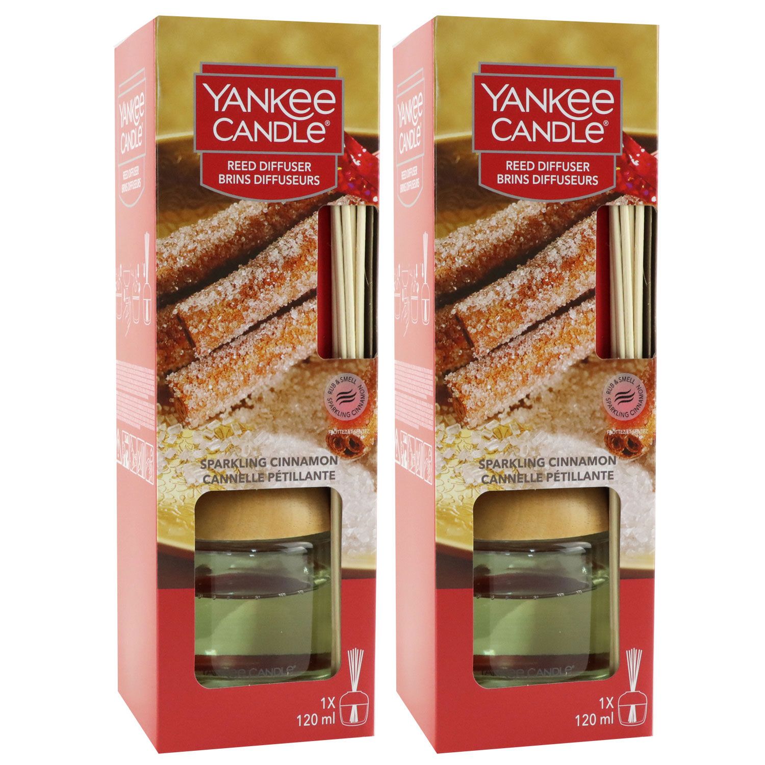 Yankee Candle Reed Diffuser 2 x 120 ml Sparkling Cinnamon bei Riemax