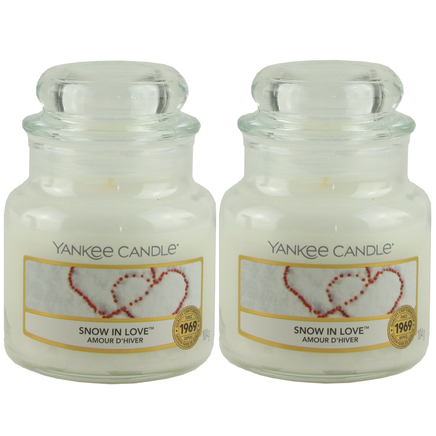 Yankee Candle Duftkerze Snow in Love im Glas Jar 2 x 104 g bei Riemax