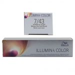 Wella Illumina Color 60 ml - freie Farbwahl Permanente Haarfarbe 7/43 mittelblond rot gold