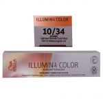 Wella Illumina Color 60 ml - freie Farbwahl Permanente Haarfarbe 10/34 hell lichtblond gold rot