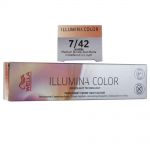 Wella Illumina Color 60 ml - freie Farbwahl Permanente Haarfarbe 7/42 mittelblond rot matt