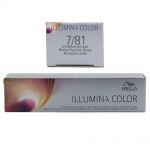 Wella Illumina Color 60 ml - freie Farbwahl Permanente Haarfarbe 7/81 mittelblond perl asch