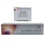 Wella Illumina Color 60 ml - freie Farbwahl Permanente Haarfarbe 8/69 hellblond violett cendre
