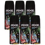 Axe Deo 6 x 150 ml diverse Sorten Deodorant Deospray - verschiedene Sorten Fresh Forest & Graffiti