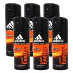 Adidas Deospray 6 x 150 ml Deodorant Deo Spray - verschiedene Sorten Deep Energy
