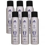 Adidas Deospray 6 x 150 ml Deodorant Deo Spray - verschiedene Sorten Champions League